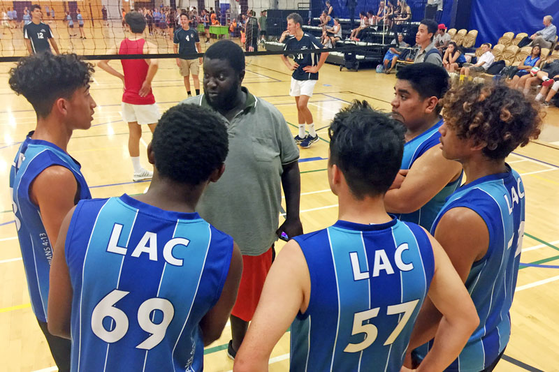 LAC Boys Volleyball Team with Mr Amoah